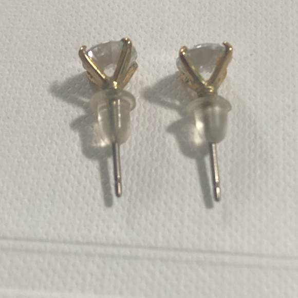 Vintage Elegant Gold & Silver Tone Stud Earrings - Picture 4 of 4